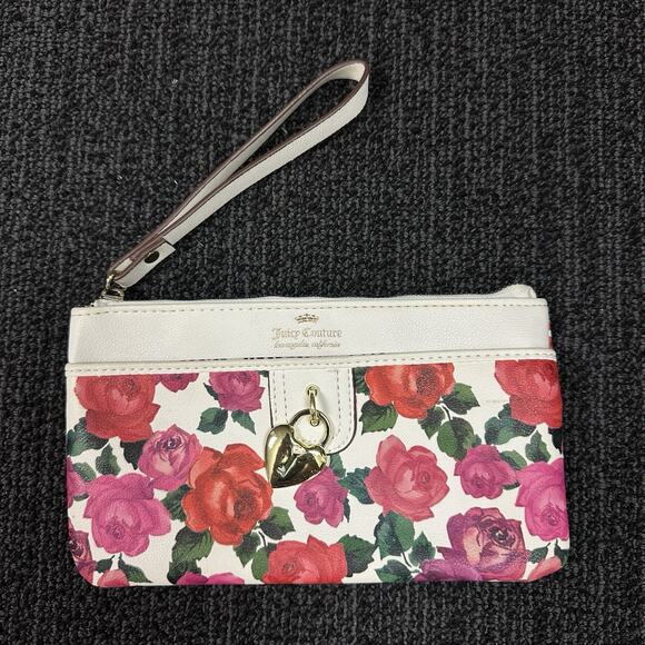 Juicy Couture Handbags - Juicy‎ Couture Small Wristlet Clutch With Lock Charm Floral Print